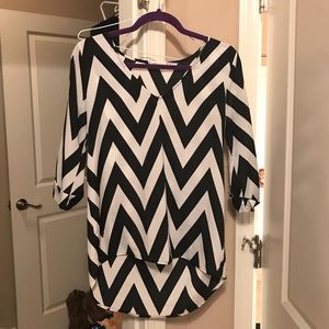 Everly Tops | Chevron Blouse